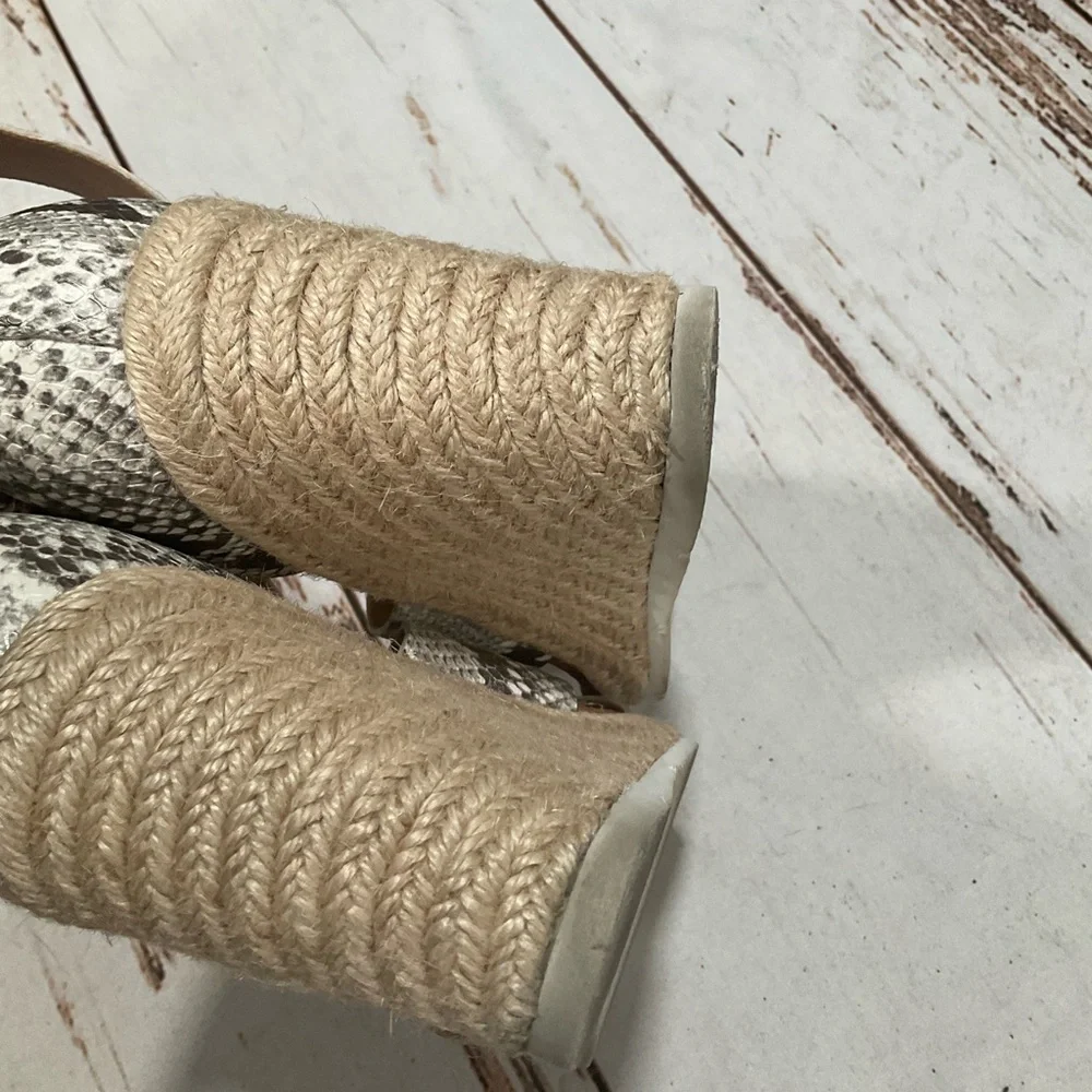 TREASURE & BOND POPPY ESPADRILLE WEDGE SNAKE PRINT WEDGE SANDALS‎